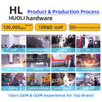 HUOLI Black 304 Stainless Steel Wall-Mounted Hooks - Modern Bathroom & Kitchen Storage, Hotel Bathroom Accessories Low Price