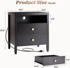 Modern 2-Drawer Bedside Nightstand Painted Surface for Bedroom Storge Cabinet