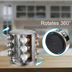 Revolutionary Square Spice Rack Set Organizer Kitchen Seasoning Holder Storage