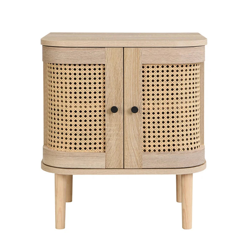 Modern Wooden Bedside Cabinet with Large Capacity Drawers for Easy Installation for Various Bedroom Storage Scenarios