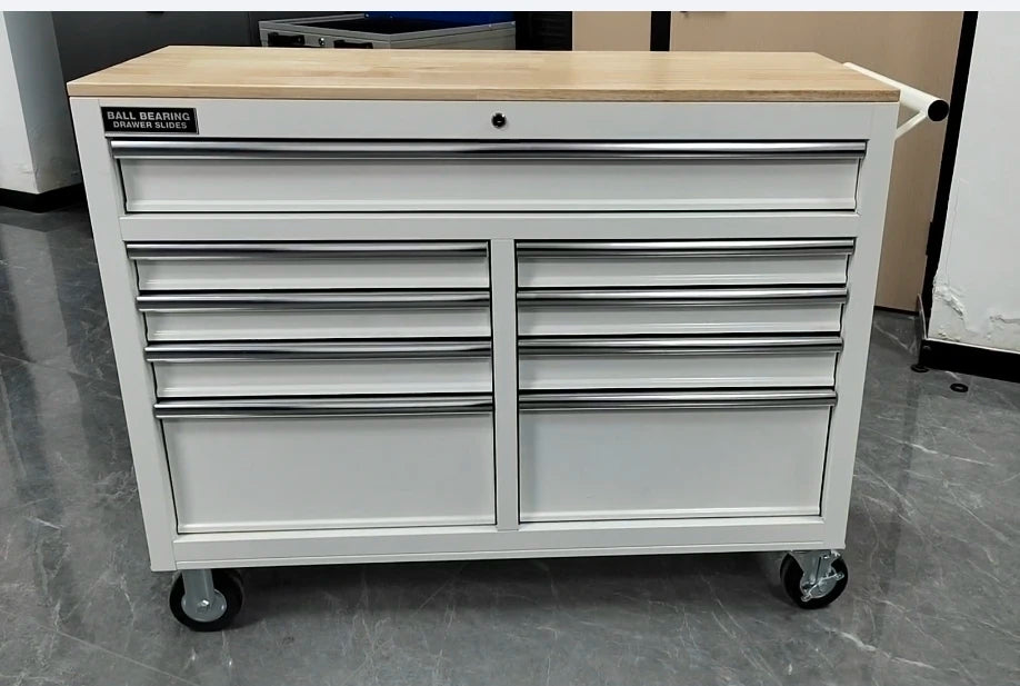 Wholesale Garage Storage Workbench 9 Drawers Tool Box Portable Workshop Storage Cabinet Metal Tool Chest with Wheel