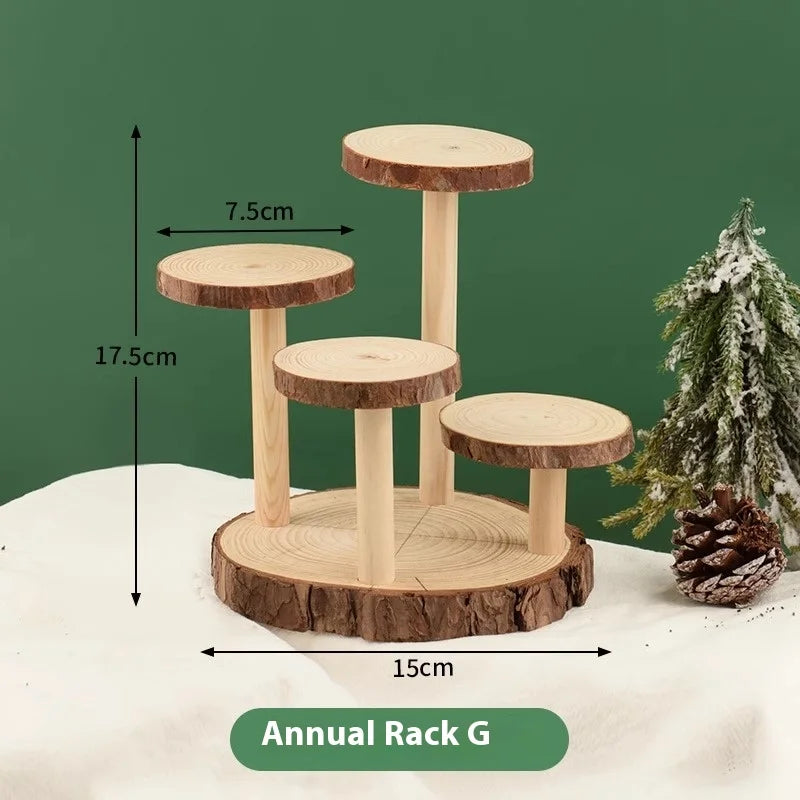 Solid Wood Lacquer Finish Modern Rectangle Multifunction 20x20x20cm Desktop Organizer Display Stand for Living Room Storage