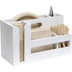 Factory Price Clean up Easy Cutout Handle Compartments Wooden Kitchen Accessories Organizer Box Kitchen Storage