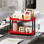 Wholesale Versatile Adjustable Desktop Multi-Layer Stackable Storage Rack Desk Stationery Cosmetics Stand for Living Room