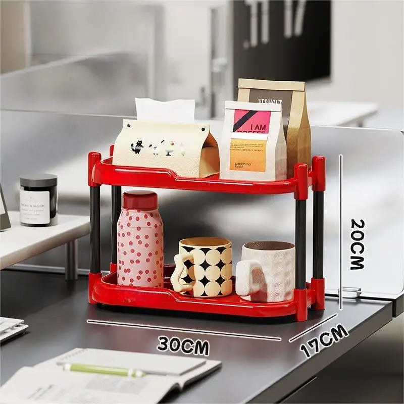 Wholesale Versatile Adjustable Desktop Multi-Layer Stackable Storage Rack Desk Stationery Cosmetics Stand for Living Room