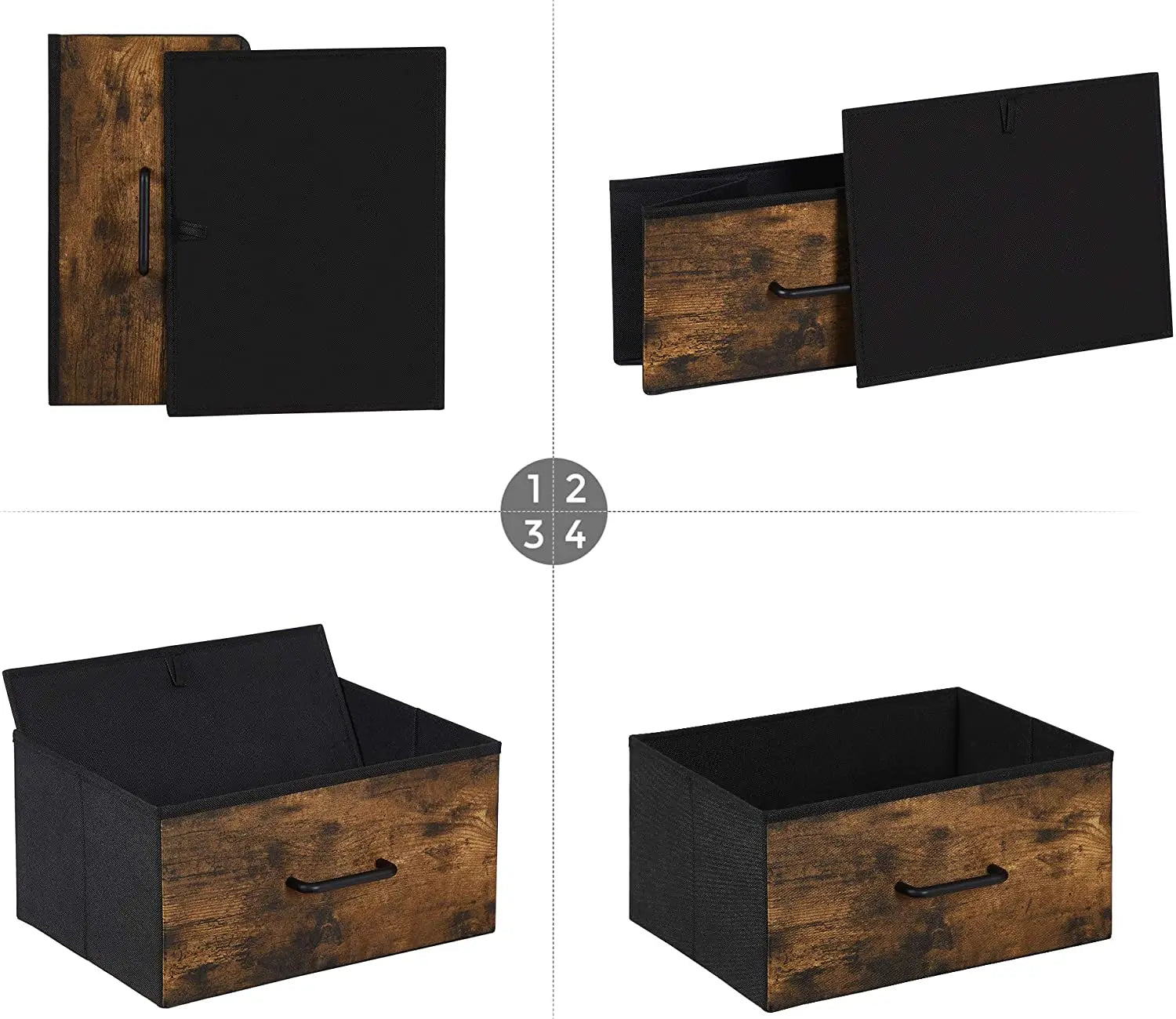 Corner Modern Nightstand with 3 Storage Dresser Drawers Bedroom Furniture