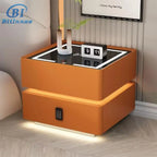 Chinese Professional Supplier Nordic Light Luxury Smart Bedside Table Nightstand Hotel Nightstands