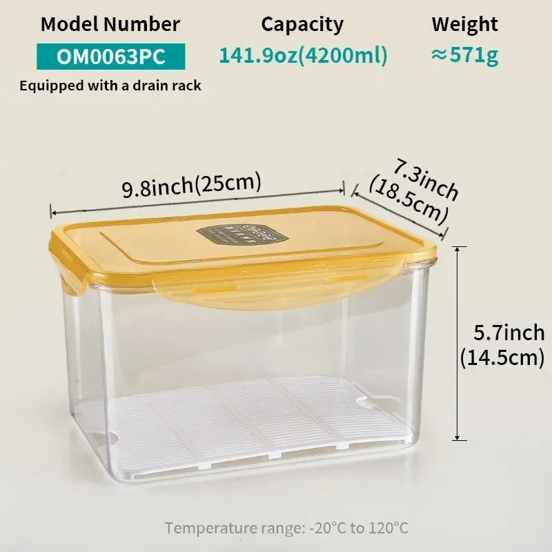 Factory Wholesale Plastic Airtight Food Storage Containers Kitchen Accessories Food Preservation Jars Fresh Keeping sealed Box