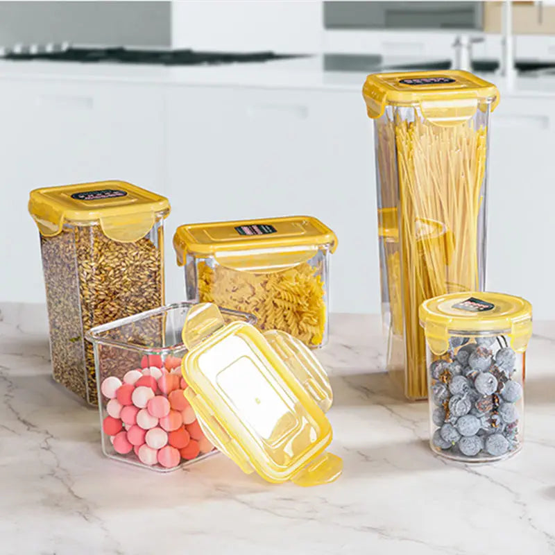 Factory Wholesale Plastic Airtight Food Storage Containers Kitchen Accessories Food Preservation Jars Fresh Keeping sealed Box