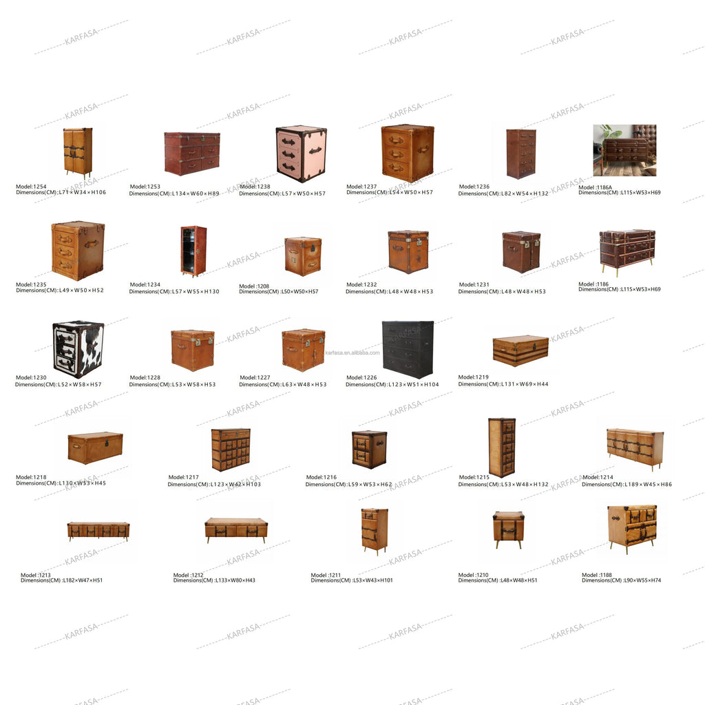 Industrial Side Cabinet Bedside Table 3 Drawers Leather Storage Box Stylish Golden Mushroom Nail Design for Home Bar Bedroom