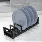 Desktop Dining Plate Tableware Drawer Dish Drainage Bowl Storage Rack for Kitchen Nail Free Storage Shelf