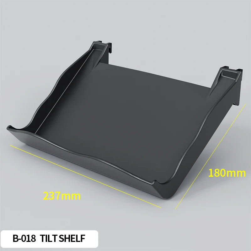 Single-Tier PP Material Plastic Desktop Organizer Space-Saving Foldable Storage Holder No-Hole Punching Feature Cabinets Shelves