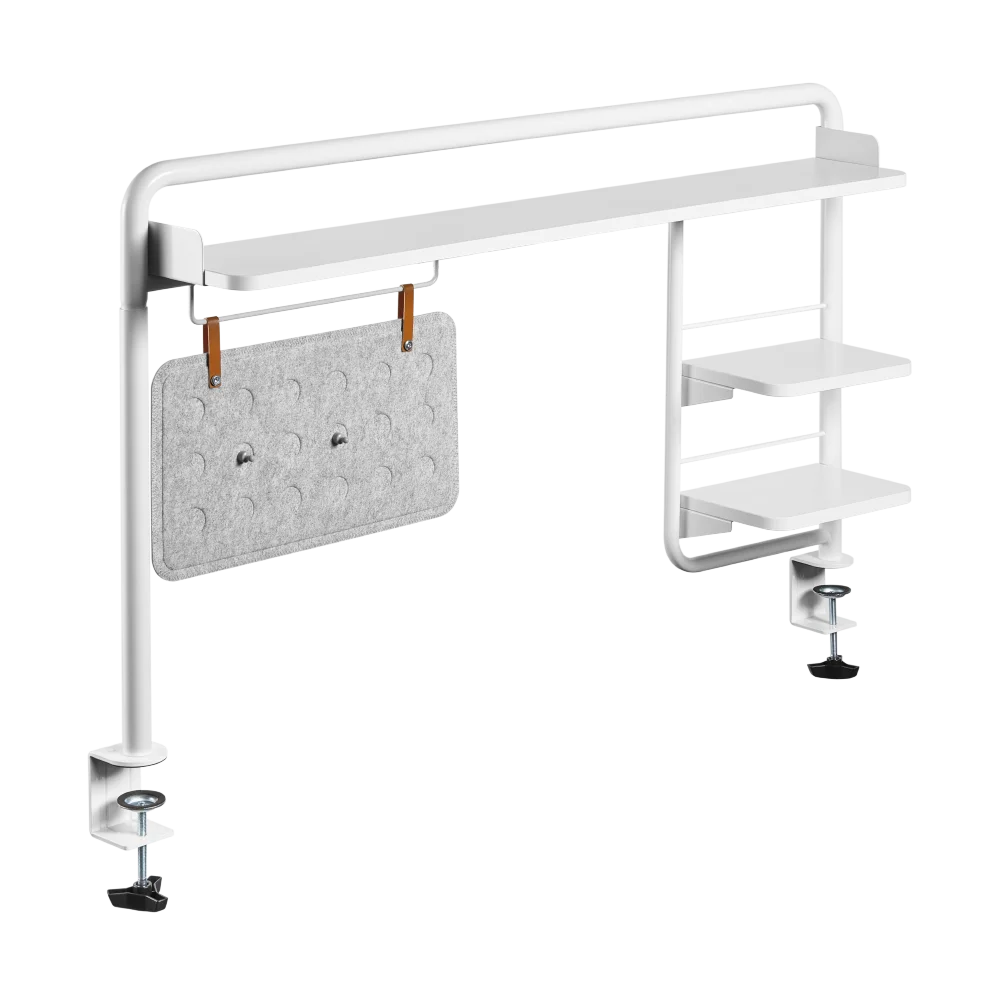 STB-201 Clamp on Desktop Organizer Storage Shelf Rack Display Home Office Desk Organizer Shelves