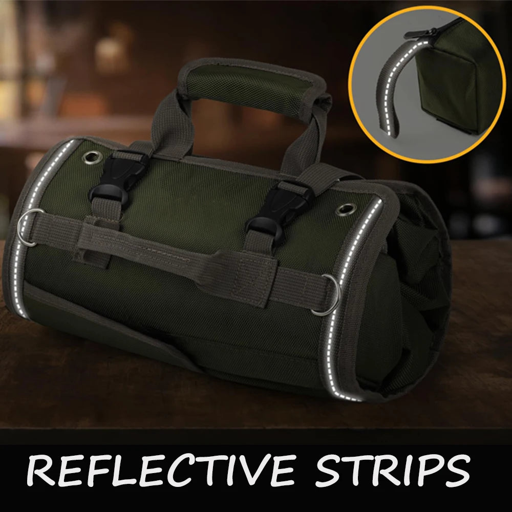 Tool Organizers Small Tool Bag Detachable Pouches Rolling up Tool Bag