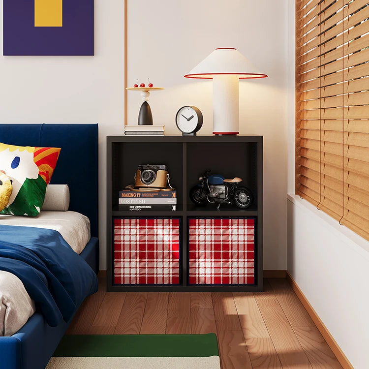 Modern Metal Steel Nightstand, Bedroom Bedside Table with Storage Drawer and Open Shelf