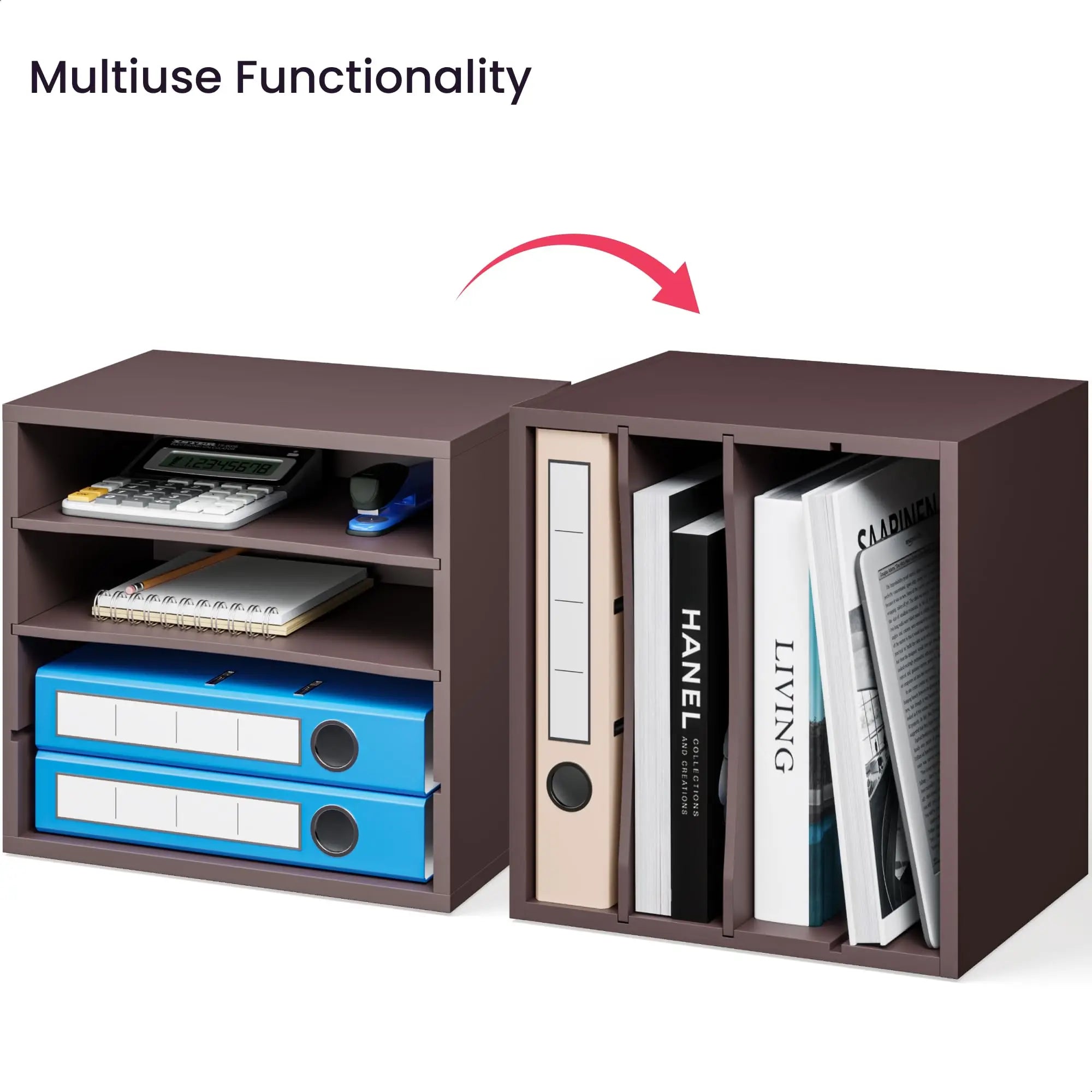 Hot Sales Wooden Space Saving Design Desktop Organizer Wooden Paper Office Supplies Desk Organizer Office Desk Organizer