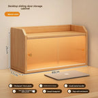 Custom Bamboo Desktop BedroomTabletop Plastic Storage Cabinet Cosmetic Storage Box Lipstick Storage Rack Desktop Storage Cabinet