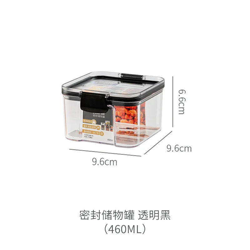 Stackable Kitchen Pantry Food Organization Containers Moisture-Proof Plastic Airtight Storage Boxes with Locking Lids