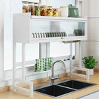Kitchen Storage Rack Sinkescurridor De Platos Iron Storage Holders & Racks Countertop Pool Cupboard Multi-functional Metal