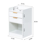 High Quality Slim Wooden Nightstand with LED Charging Station Unique Multifunctional Bedside Table for Bedroom or Home