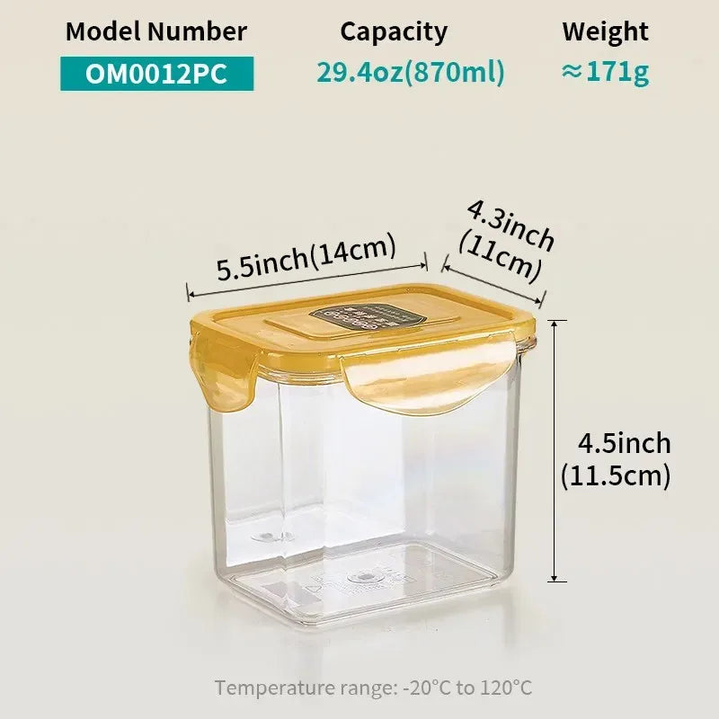 Factory Wholesale Plastic Airtight Food Storage Containers Kitchen Accessories Food Preservation Jars Fresh Keeping sealed Box