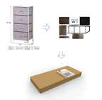 Corner Modern Nightstand with 3 Storage Dresser Drawers Bedroom Furniture