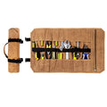 Durable Waxed Canvas Tool Roll Bag Easy to Carry Roll up Tool Bag with 18 Slots Heavy Duty Tool Roll Bag Organizer