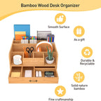 Desk Organizers with Drawer, Desk Organizers and Accessories with Pen Holder, Desktop File Organizer and Storage