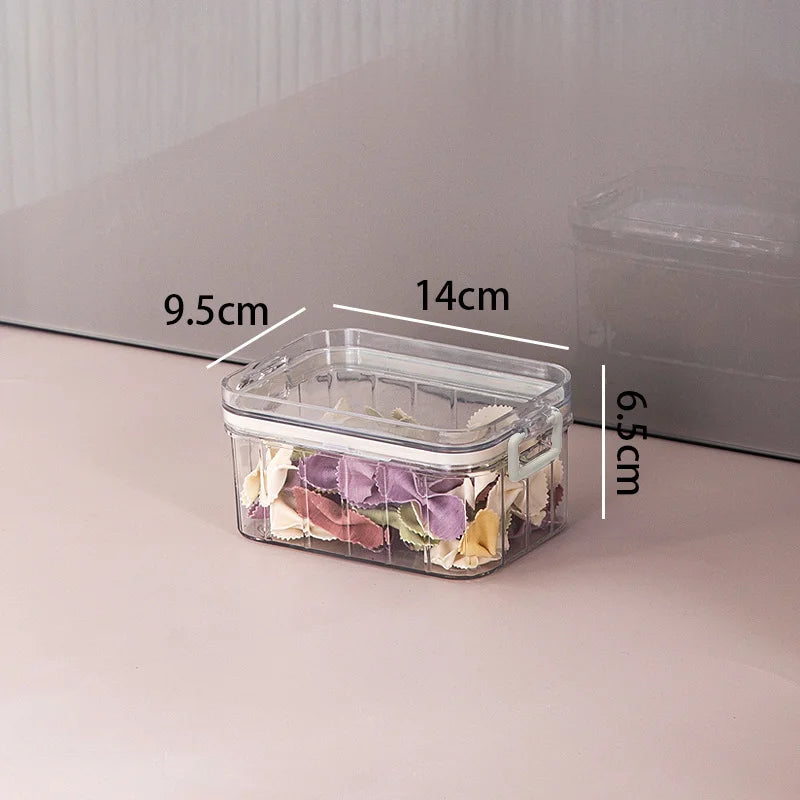 Transparent Injection Plastic Luxury Multifunction Storage Boxes High Aesthetic Fresh Keeping Jars Grains Cereals Kitchen
