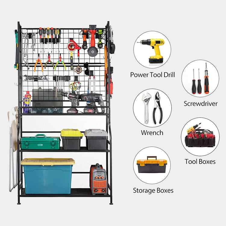 Tool Storage Organizer,Heavy Duty Tool Holder for Power Tool, Drill, Screwdriver, Wrench for Toolbox Garage Workshop Shed