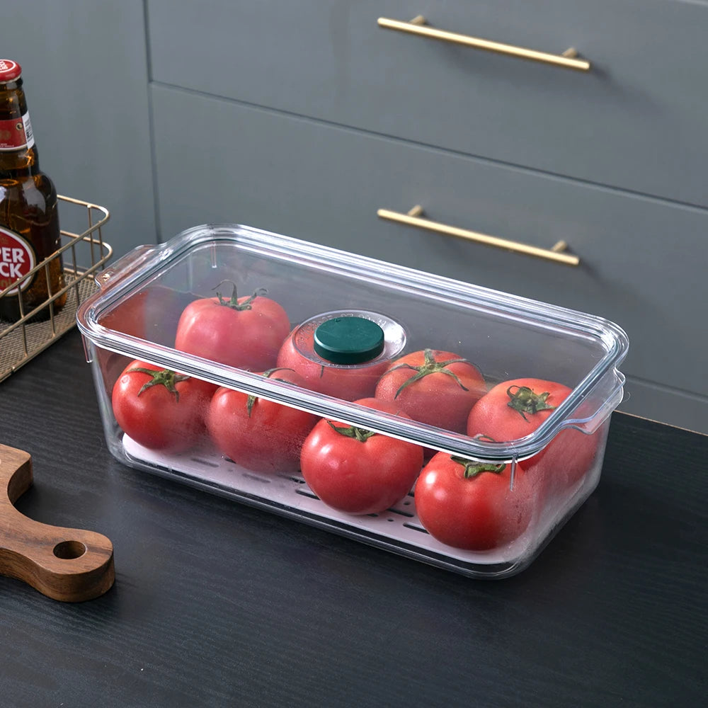 Cheap Transparent Lockable Plastic Food Kitchen Fridge Storage Box