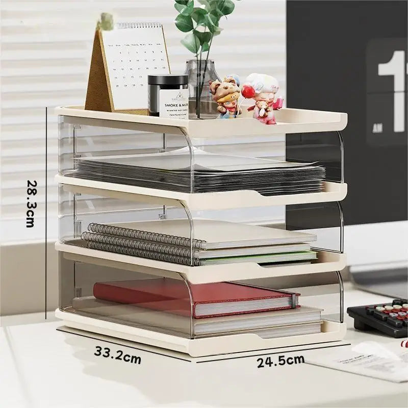 Modern Convenient Multifunctional Office Desk Stationery and Book Storage Rack Desktop File Storage Box